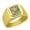 Gold, variant on Initial Floral Box Letter C Monogram Stainless Steel Signet Ring