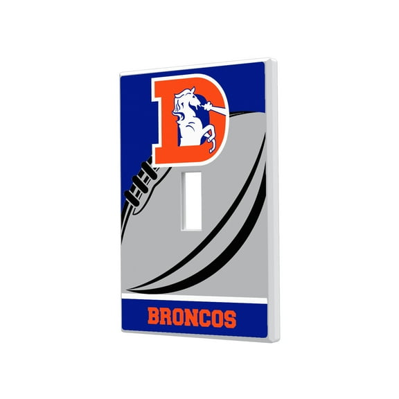 Denver Broncos Passtime Design Single Toggle Lightswitch Plate