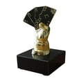 thumbnail image 2 of Trofeo de mano de póker dorado Perfecl 6.25 pulgadas con base de mármol negro, 2 of 8