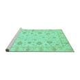 thumbnail image 2 of Ahgly Company Machine Washable Indoor Rectangle Oriental Turquoise Blue Modern Area Rugs, 4' x 6', 2 of 4