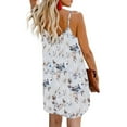 thumbnail image 4 of Follure Clothing Womens Summer Dresses Spaghetti Strap Button Down V Neck Sleeveless Casual Mini Dress knee length Beach Sun Dress For 2021, 4 of 5