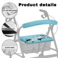thumbnail image 5 of HELLHERO Rollator Seat Cover Removable Washable Backrest Covers & Black Cat Piano Keys Musical Notes Removable and Washable for Breathable, 5 of 7