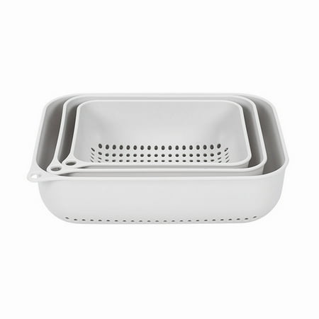 

Organizing Baskets Baskets For Organizing Plastic Basket Kitchen Sink Three-Piece Creative Basin Vegetable Washing Basket Gray