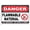 Warning Sign 2, variant on Danger Flammable Vapors Keep Lights and Fire Away No Smoking Sign - 8"x12" Vintage Metal Warning Sign for Home Farm Bar Coffee Shop Club, Chemical Zone, Storage Room