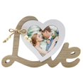 thumbnail image 1 of Marco de fotos de madera XCF forma de corazón para decoración de bodas, 1 of 4