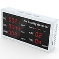 thumbnail image 2 of CO2 Monitor Carbon Dioxide Detector, 5-in-1 Indoor Air Quality Monitor, CO2 Meter With Alarm 2 of 11