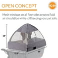 thumbnail image 3 of K&H Pet Products Travel Bike Basket Hood for Pets Classy Gray Large 12.5 X 16 X 13 Inches, 3 of 7