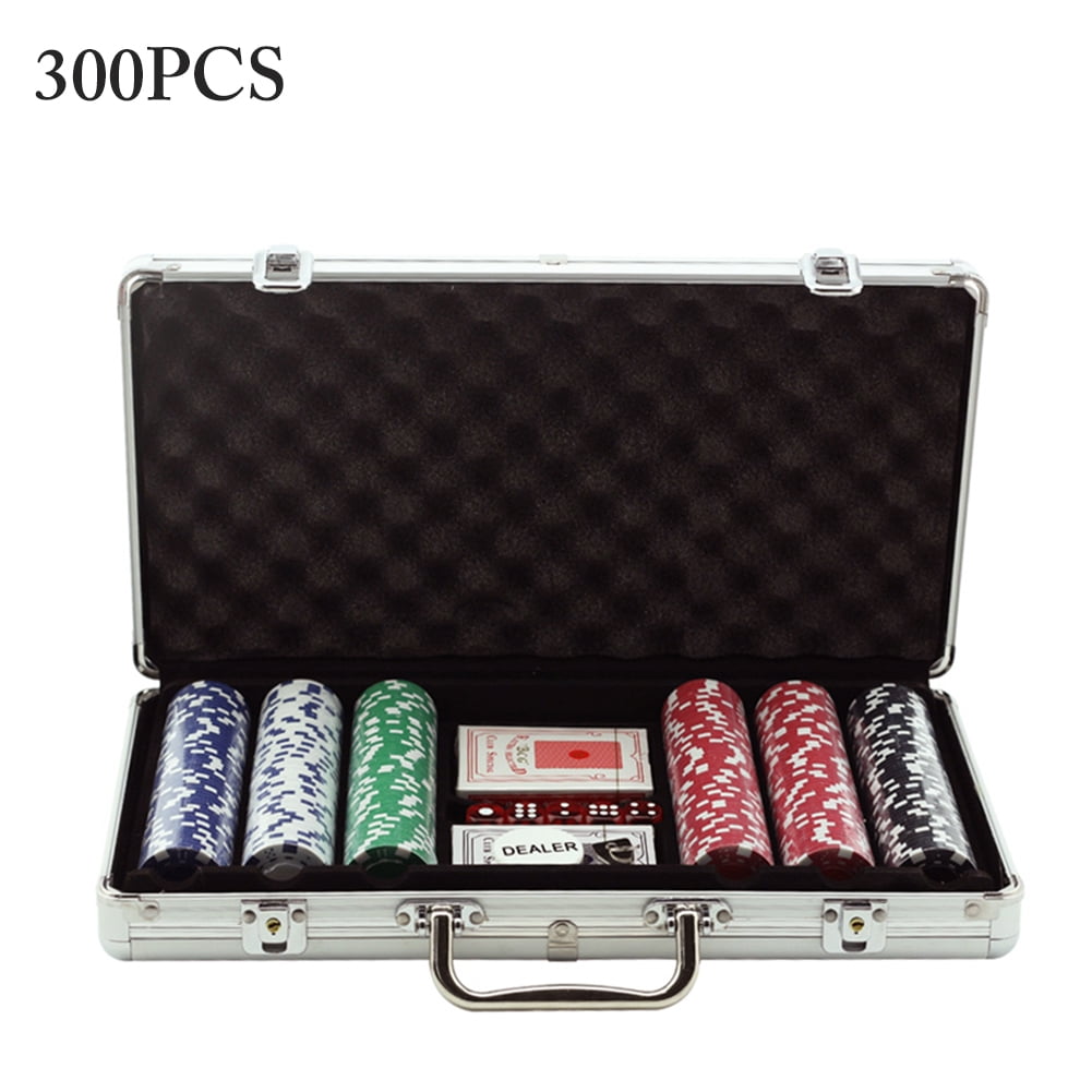 Poker Chips Set Gambling Chips with Aluminum Case Playing Game