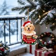 thumbnail image 5 of Christmas Acrylic Dog Ornament, 2D Flat Hanging Tree Pendant, Xmas Window Party Home Decor Use, 5 of 6