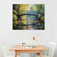 thumbnail image 2 of COMIO Canvas Print Wall Art Asian Style Bridge in Autumn Fall Forest Nature Wilderness Photography Modern Art Rustic Scenic Colorful Multicolor for Living Room, Bedroom, Office, 2 of 4