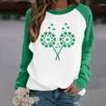 thumbnail image 1 of Xuyuer St. Patrick's Day Sweatshirt for Women Irish Shamrock Pullover Shirts Tops Raglan Sleeve Lucky Leaf Clover Shirt, 1 of 5