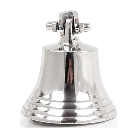 Premium Polished Aluminum Bell - Captain Maritime Beach Home Decor Gift - Nagina International (6" Inches)