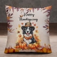 thumbnail image 2 of Happy Thanksgiving Border Collie Welcome Thankful Fall Autumn Pumpkin Pillowcase Double Sided Borders Dog Lovers Gifts Idea Pillow Case Covers - 02021, 2 of 3