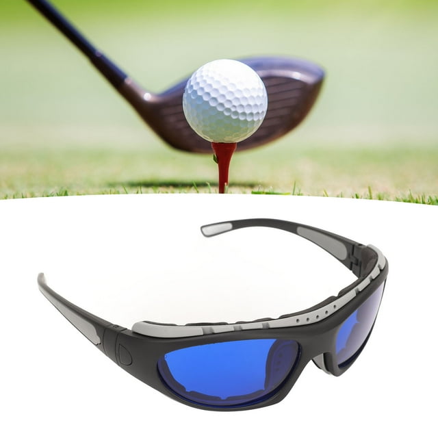 Golf Ball Finder Glasses, PC Clear Wide View Anti Slip Eye Protection Golf Ball Locating Glasses for Sports Game