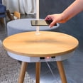 thumbnail image 3 of Brightech Owen Wireless Charging Station Bedside End Table w/Built In Lamp, Wood, 3 of 11
