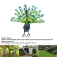 thumbnail image 3 of Escultura De Pavo Real, Decoración De Césped De Pavo Real De Metal Elegante Y Duradera, Realista, Multifuncional, Resistente A La Intemperie Para Interiores, 3 of 7