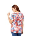 thumbnail image 2 of Woman Within Women's Plus Size Cuffed Americana Print Tee, 2 of 5