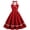 Wine, variant on QLEICOM 1950's Dresses for Women Vintage, Sleeveless Halterneck Lace-up Dress, Formal Stretch Slim High Waist Swing Dress, Audrey Hepburn Style Party Dresses Light Pink L