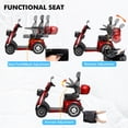 thumbnail image 6 of QEEKA Heavy-Duty 4 Wheel Mobility Scooter for Adults & Seniors,1000W Motor, 500 LBS Weight Capacity,Red, 6 of 7