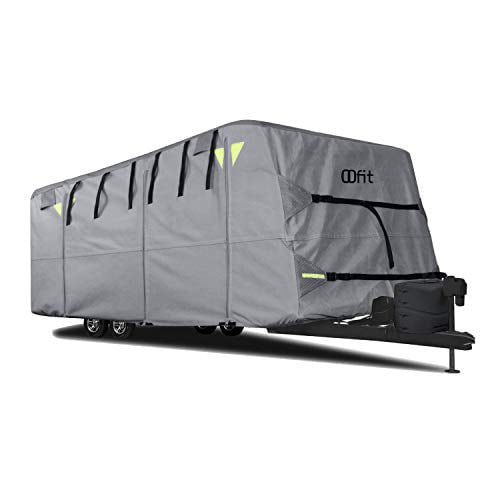 4 30’For RVs OOFIT Travel Trailer RV Cover Fits for 27’ Ply Non-Woven Fabric Roof Breathable Waterproof Anti-UV Ripstop Weather Resistant Fabric OOFIT INC.