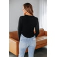 thumbnail image 4 of Freya Ribbed Top - Black, 4 of 5