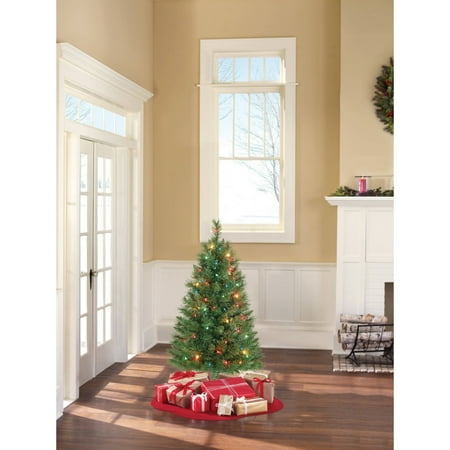 Holiday Time Pre-Lit 3' Winston Pine Artificial Christmas Tree, Multi Lights