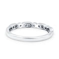 thumbnail image 3 of Simulated Cubic Zirconia Size-5 Half Eternity Ring Wedding Engagement Band 925 Sterling Silver, 3 of 7
