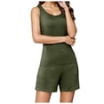 thumbnail image 4 of Women Spring And Summer Casual Solid Color Padded Tank Top Shorts Set Home Pajamas Set Cute Pajamas Women Elephant Womens Pajama Set Flannel Pajamas Juniors Lace Pajama Set for Women Women Christmas, 4 of 4