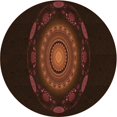 thumbnail image 1 of Ahgly Company Machine Washable Indoor Round Transitional Red Brown Area Rugs, 7' Round, 1 of 7