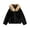 Black, variant on Mens Hoodies Zip Up Plush Collar Cardigan Y2k Hoodies Plush Fleece Jackets Color Black Size M