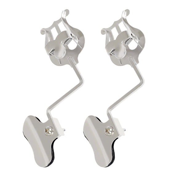 FONDOTIN 2Pcs Versatile Silver Trombone Clip for Sheet Music and Music Folder
