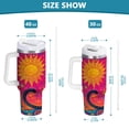 thumbnail image 3 of DIXRUYEE Steel Water Bottles Tumbler Creative Radiant Feline Pattern 40oz/30oz, 3 of 9