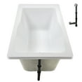 thumbnail image 6 of Streamline N-4400-757-CH 60 in. x 32 in. Acrylic Soaking Drop-In Bathtub in Glossy White, With External Drain in Polished Chrome, 6 of 12