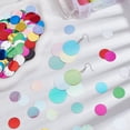 thumbnail image 5 of 1020 Pcs Flat Round Sequin Paillettes 2 Styles 2cm(0.79'') PVC Colorful Large Shiny Loose Sequins Spangles with Hole for DIY Knitting Sewing Embellishment Embroidery Crafts, 5 of 6