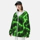 thumbnail image 3 of Fotbe Green Lightning Chaqueta con Protección Solar UPF 50+ para Hombre y Mujer, Camisa con Capucha y Bolsillos-Medium, 3 of 7