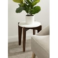 thumbnail image 4 of Kate and Laurel Icelyn Modern Living Room End Table for Use as Bedroom Nightstand or Large Indoor Plant Stand, 19x19x19, Walnut Brown, 4 of 11