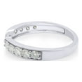 thumbnail image 4 of 1/2 Carat Round Cut Lab Created Moissanite Diamond 2.3MM Width Half Eternity Wedding Band Ring In 14K White Gold Over Sterling Silver(G-H Color,VVS1 Clarity,0.50 Cttw)-5, 4 of 7