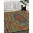 thumbnail image 3 of Ahgly Company Machine Washable Indoor Rectangle Transitional Brown Red Area Rugs, 5' x 7', 3 of 7