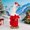 Goose Outfit A, variant on Christmas Santa Claus Porch Goose Outfit – Christmas Costume for Decorative Porch Goose, Holiday Dress-Up Clothes for 23" White Goose Statue, Festive Xmas Goose Clothes for Outdoor & Indoor Décor