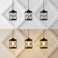 thumbnail image 5 of JONATHAN Y Marelle 6.5" 1-Light Farmhouse Industrial Iron Filigree Caged Jar LED Pendant, Oil Rubbed Bronze (Set of 3), 5 of 11