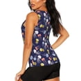 thumbnail image 3 of Junzan Colorful Jellyfish Pattern Workout Tank Tops for Women Sleeveless Running Loose Fit Yoga Tops Active Shirts Gym Exercise-Medium, 3 of 7