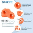 thumbnail image 3 of Rock Climbing Holds, 10 Pcs Small Climbing Rock Wall Grips with Double Hole for Playground Accessory, Orange Red-B, 3 of 7