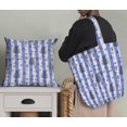 thumbnail image 5 of Soimoi Blue Moss Georgette Fabric Text & Tree Stripe Print Fabric by Yard 42 Inch Wide, 5 of 5