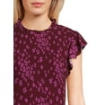 thumbnail image 4 of Time and Tru Women's Smocked Bodice Midi Woven Dress, Sizes XS-XXXL, 4 of 5