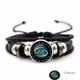 thumbnail image 3 of Luminous Twelve Constellation Artificial Gemstone Bracelet ,Beaded Rope PU Leather 12 Constellation Woven Bracelet, 3 of 5