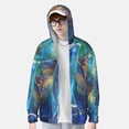 thumbnail image 2 of Vsdgher Sweat à Capuche Imprimé Dauphin Ailé Coloré pour Hommes Femmes, Manches Longues Protection Solaire Pêche pour Course Natation-Moyen, 2 of 7