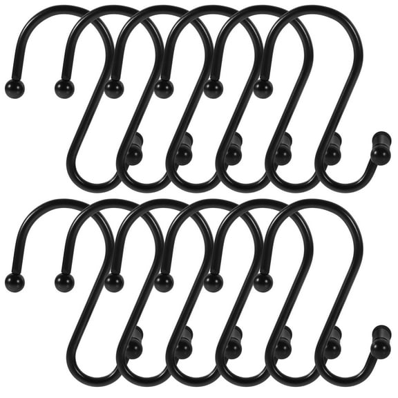 OUNONA 12pcs Shower Curtain Hooks Bathroom Shower Curtain Rod Hooks for Replacement