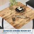 thumbnail image 2 of EDTara Small Kitchen Dining Set for 2, 3-Piece Table and Upholstered Chair Set with Sturdy Metal Frame, 2 of 8