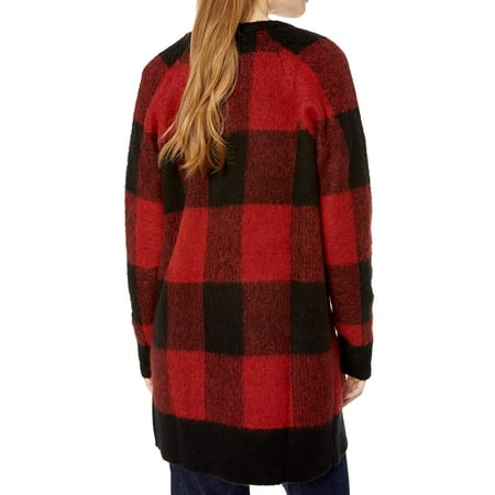 buffalo plaid cardigan womens
