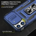 thumbnail image 3 of Feishell Case for iPhone 14 Pro Max Camera Lens Slide Protection Cover with Ring Holder Kickstand, Armor Heavy Duty Military Grade Shockproof PC Rugged Bumper for iPhone 14 Pro Max,
Navyblue, 3 of 7